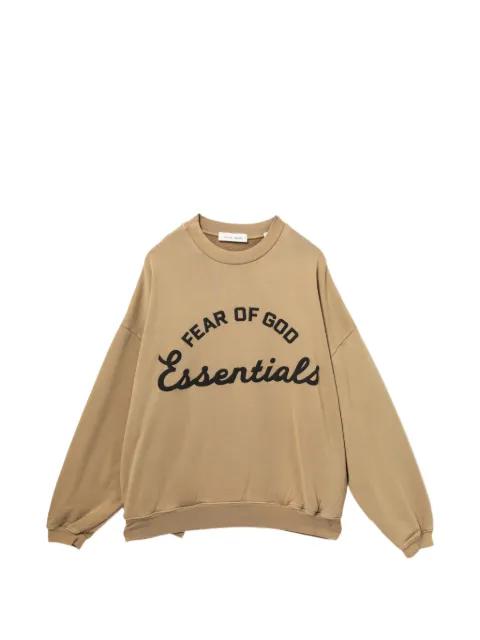 logo-print crew neck sweater by ESSENTIALS