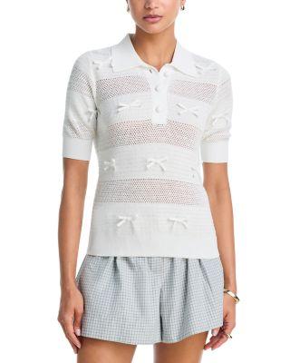 Bow Trim Polo Sweater by ESSENTIEL ANTWERP