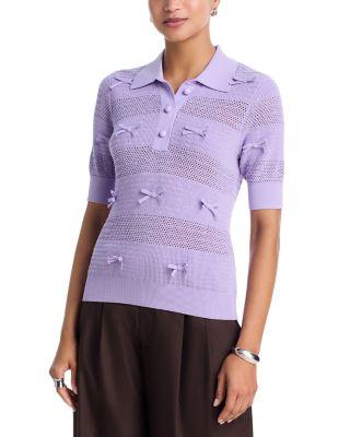 Bow Trim Polo Sweater by ESSENTIEL ANTWERP