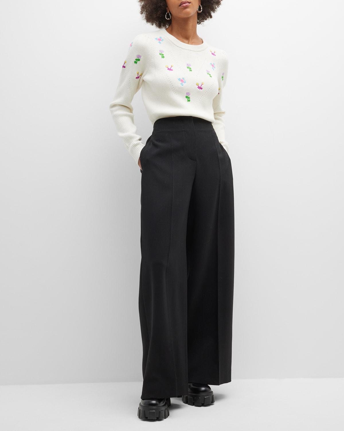 Cipriani Floral Embroidered Sweater by ESSENTIEL ANTWERP Cipriani Floral Embroidered Sweater by ESSENTIEL ANTWERP