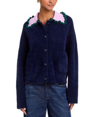 Contrast Collar Cardigan by ESSENTIEL ANTWERP