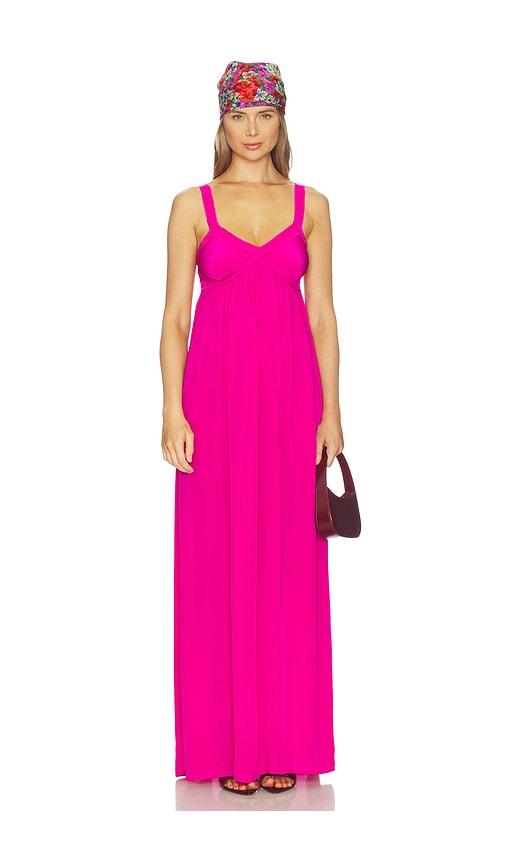 Essentiel Antwerp Jacobean Maxi Babydoll Dress in Pink by ESSENTIEL ANTWERP