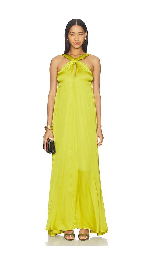 Essentiel Antwerp Jaycee Halterneck Maxi Dress in Yellow by ESSENTIEL ANTWERP