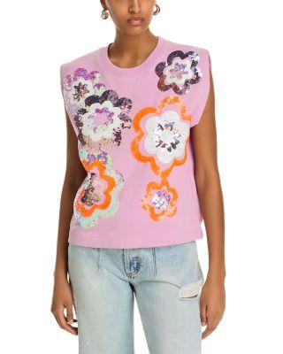 Floral Sequined Sweatshirt by ESSENTIEL ANTWERP