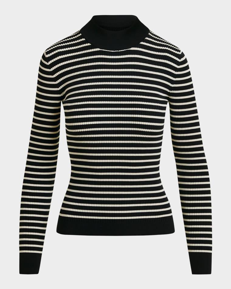 Ifrancis Striped Mock-Neck Sweater by ESSENTIEL ANTWERP