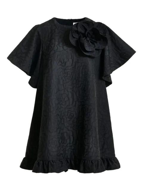 Ising flower-brooch midi dress by ESSENTIEL ANTWERP