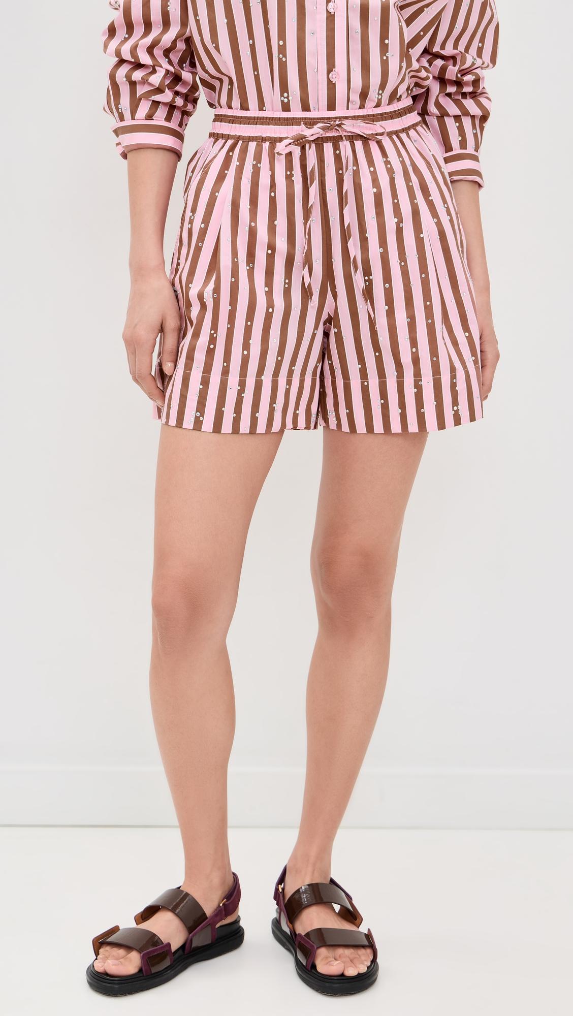 Jeeuw Rhinestone Mini Shorts by ESSENTIEL ANTWERP
