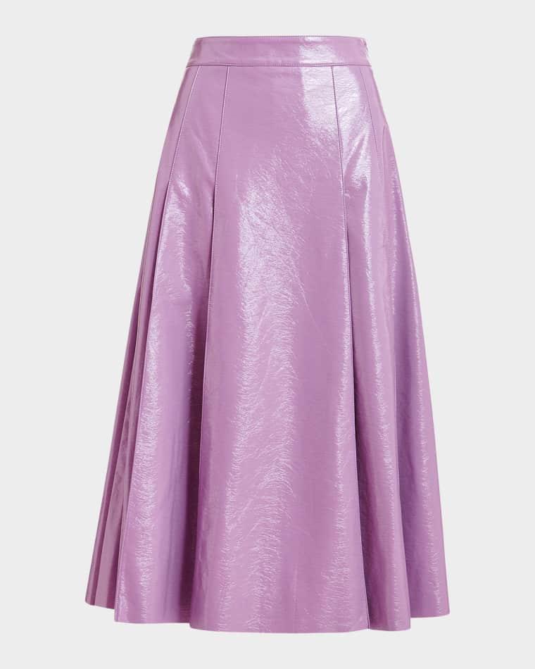 Jib Faux Leather Midi Skirt by ESSENTIEL ANTWERP