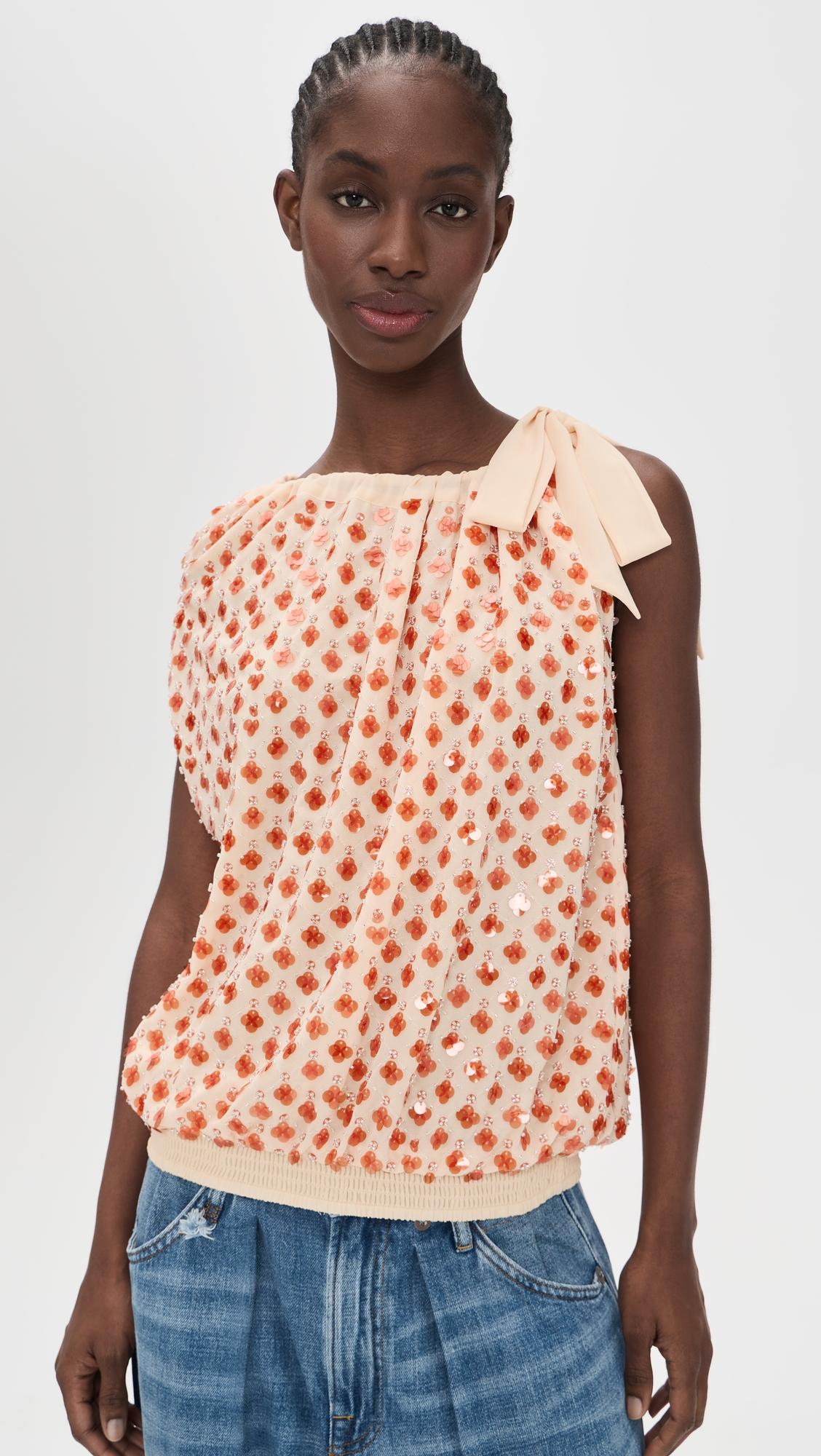 Jocelyn Sequin Smocked Top by ESSENTIEL ANTWERP