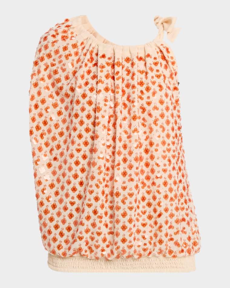 Jocelyn Sequined Asymmetric Tie-Neck Top by ESSENTIEL ANTWERP