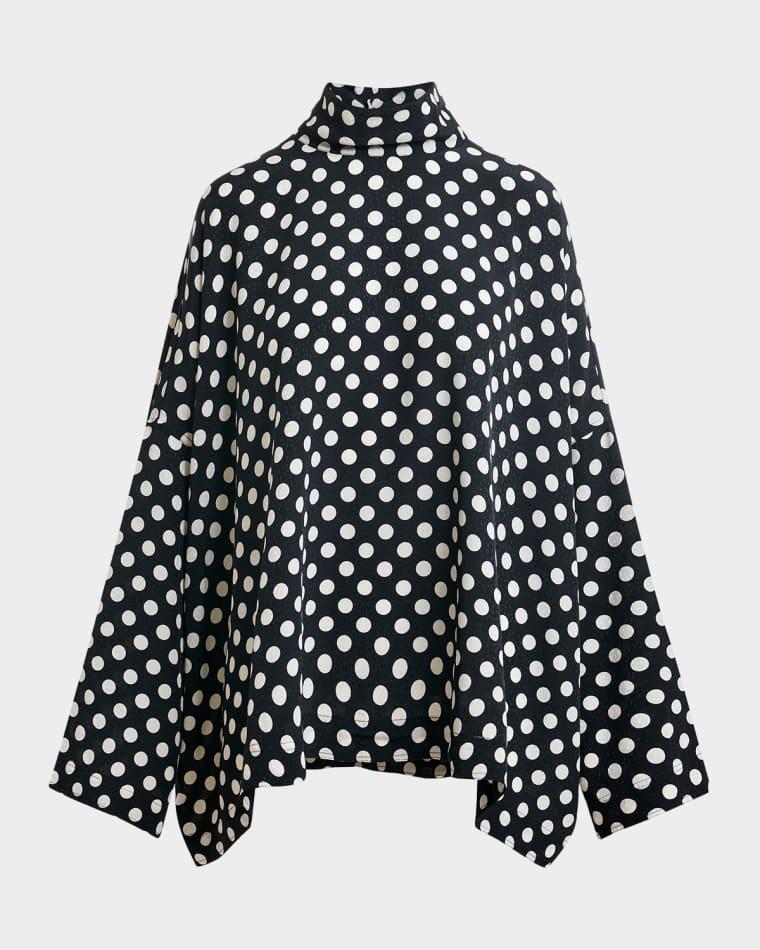 Joyetta Polka-Dot High-Neck Blouse by ESSENTIEL ANTWERP