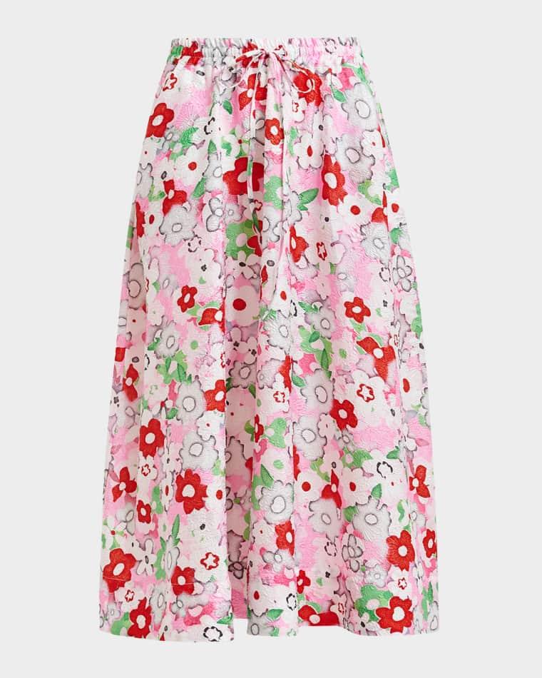 Julianne Floral Jacquard Midi Skirt by ESSENTIEL ANTWERP