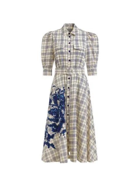 check-print sequin-embellished maxi dress by ESSENTIEL ANTWERP