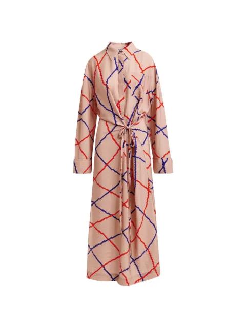checked maxi dress by ESSENTIEL ANTWERP