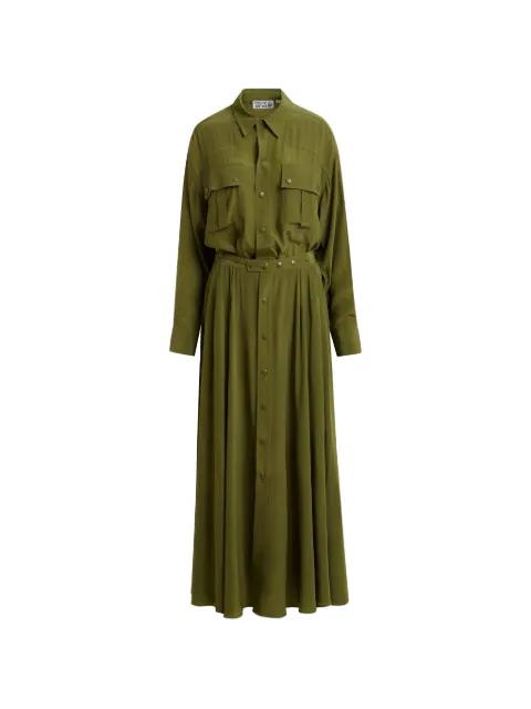 chest-pockets button-up maxi dress by ESSENTIEL ANTWERP
