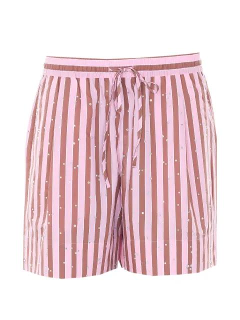 crystal-embellished striped shorts by ESSENTIEL ANTWERP