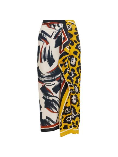 draped ruffled midi skirt by ESSENTIEL ANTWERP