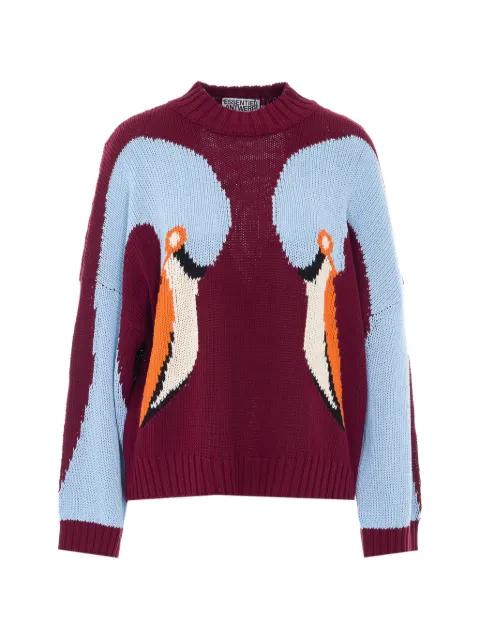 embroidered high-neck sweater by ESSENTIEL ANTWERP