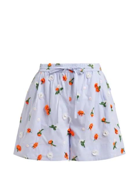 flower-embellished shorts by ESSENTIEL ANTWERP