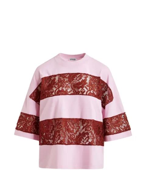 lace-striped T-shirt by ESSENTIEL ANTWERP