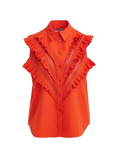 ruffled eyelet shirt by ESSENTIEL ANTWERP