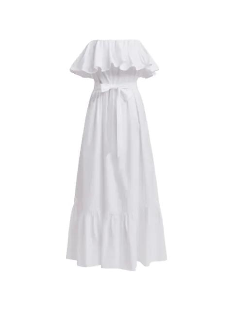 ruffled-hem belted maxi dress by ESSENTIEL ANTWERP