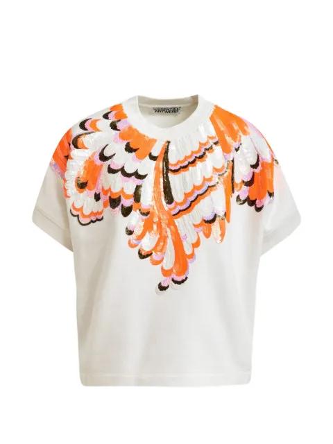 sequined peacock T-shirt by ESSENTIEL ANTWERP