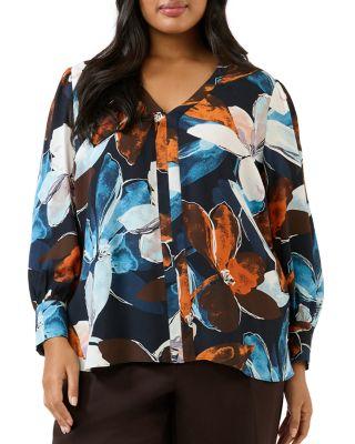 Annette V Neck Shirt by ESTELLE PLUS