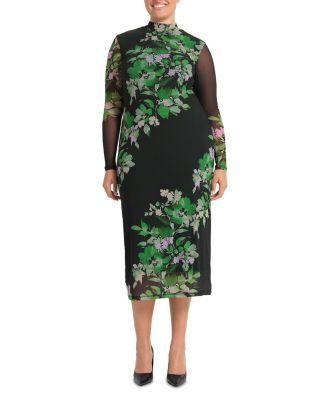 Fiora Long Sleeve Mesh Dress by ESTELLE PLUS