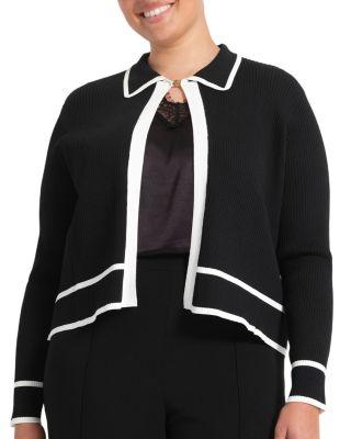 Gracie Contrast Cardigan by ESTELLE PLUS