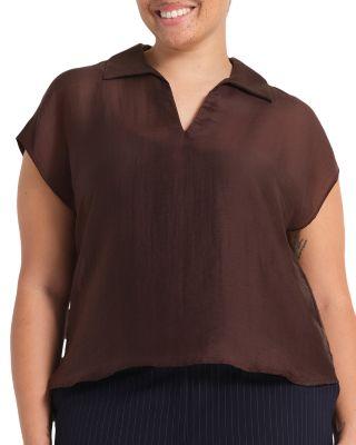 Plus Kelly Collared Top by ESTELLE PLUS