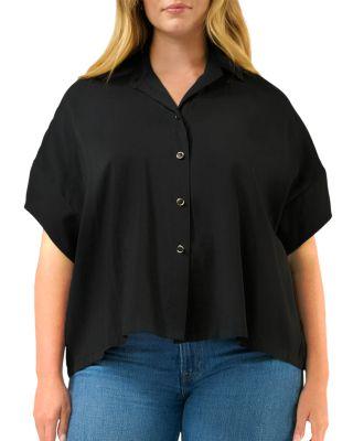 Plus Lela Button Front Top by ESTELLE PLUS