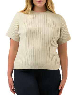 Plus Sera Ribbed Knit Top by ESTELLE PLUS