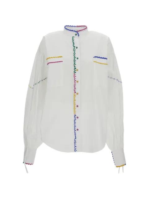 Imanzu embroidered-trim shirt by ESTRAFALARIO