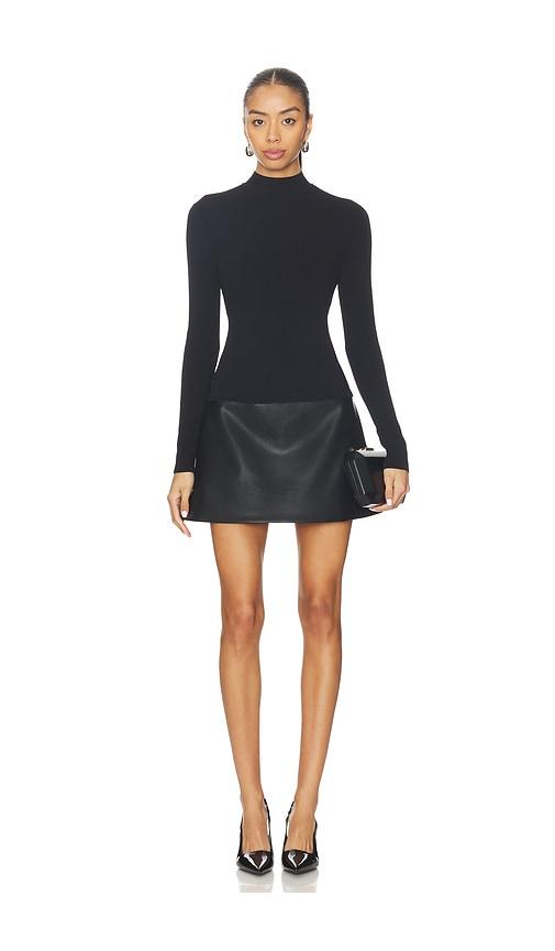 ET OCHS Colette Knit Combo Dress in Black by ET OCHS