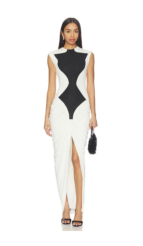 ET OCHS Dion Dress in Black,White by ET OCHS