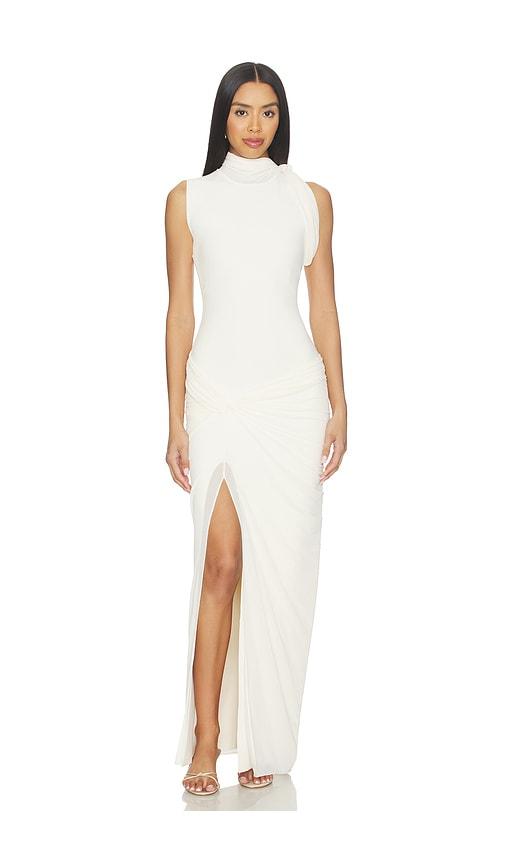 ET OCHS Imogen Knit Combo Gown in Ivory by ET OCHS