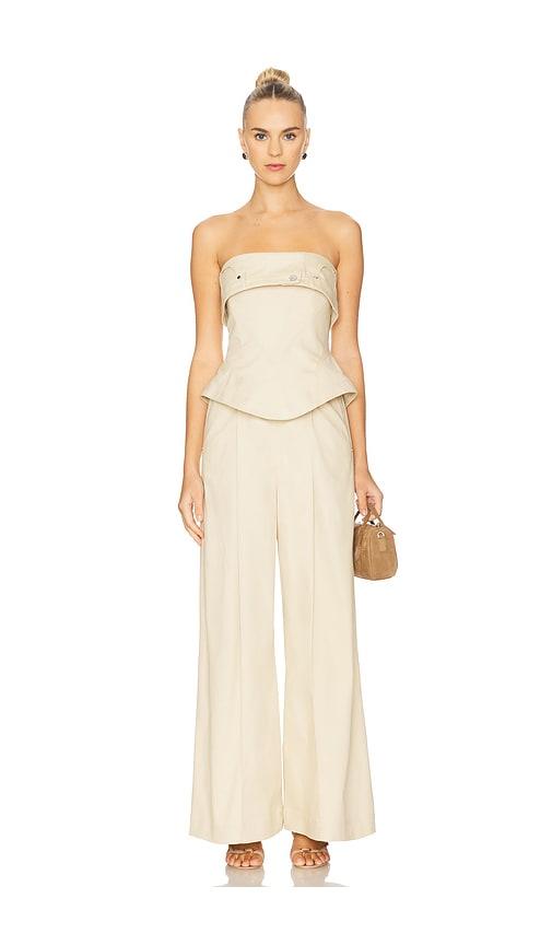 ET OCHS Jordan Corset Bustier Jumpsuit in Nude by ET OCHS