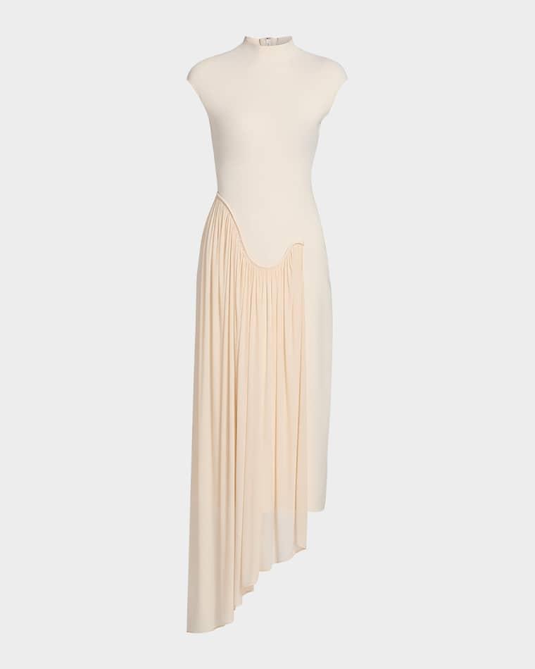 Francis Draped Compact Knit Midi Dress by ET OCHS