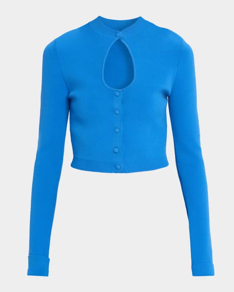 Rue Cutout Button-Down Knit Cardigan by ET OCHS