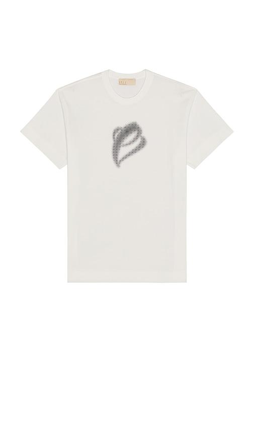 Etai LA 3D Print Dot Brust E Tee in White by ETAI LA