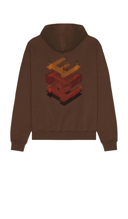 Etai LA 3D Print Mechanical E Hoodie in Brown by ETAI LA