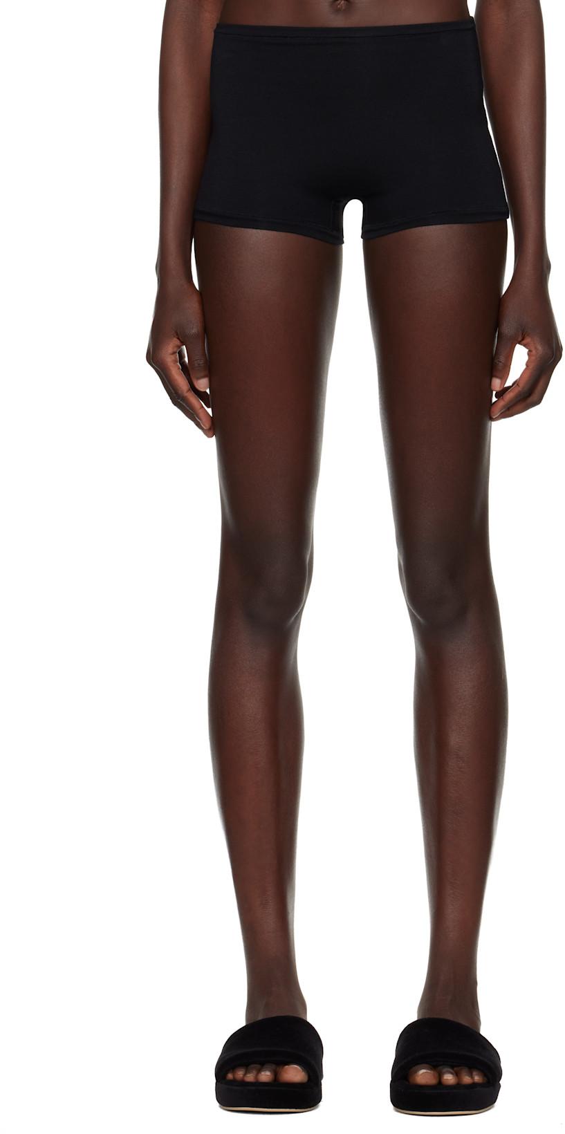 Black High Waisted Boy Shorts by ETERNE