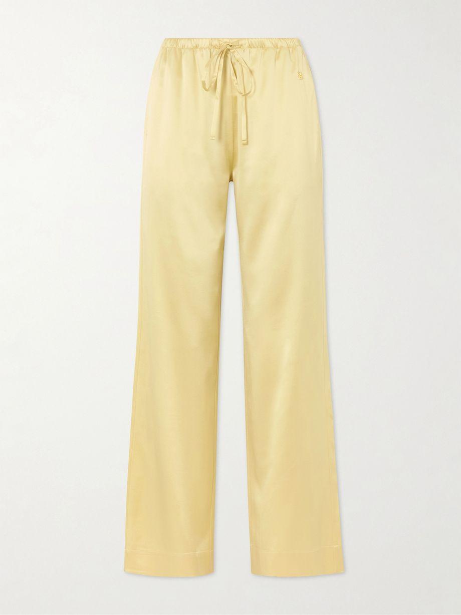 Brody silk-blend satin wide-leg pants by ETERNE