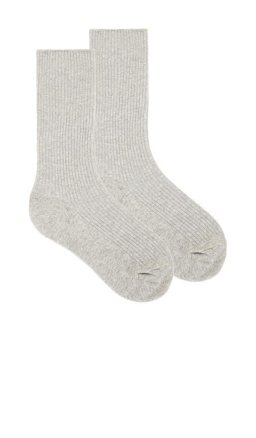 Eterne Classic Rib Socks in Grey by ETERNE