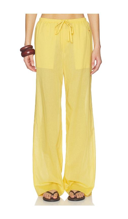 Eterne Cotton Brody Pant in Yellow by ETERNE
