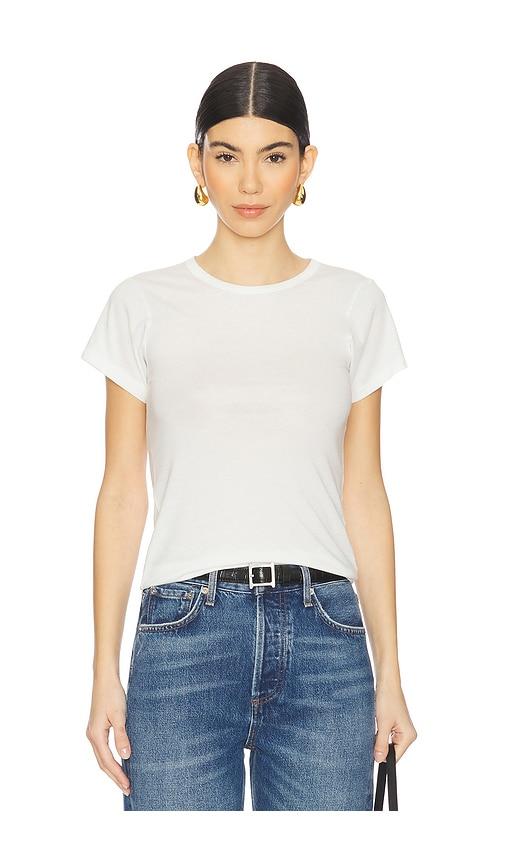 Eterne Fitted Crewneck Short Sleeve T-Shirt in White by ETERNE