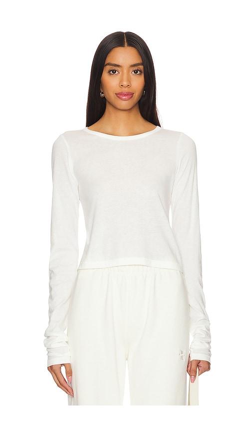 Eterne Long Sleeve Baby Tee in Ivory by ETERNE