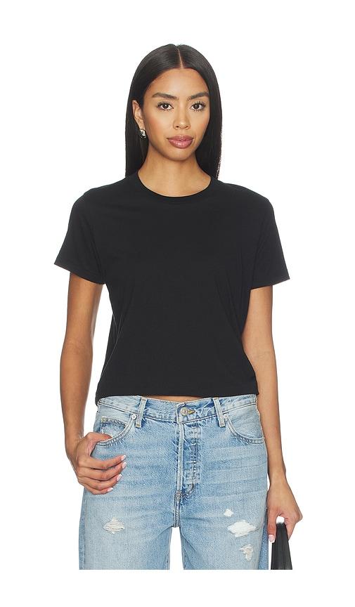 Eterne Short Sleeve Boxy Tee in Black by ETERNE