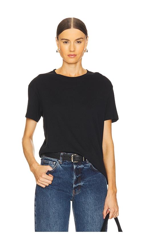 Eterne Short Sleeve Boyfriend Tee in Black by ETERNE